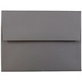 JAM Paper A2 Invitation Envelopes, 4.375 x 5.75, Dark Grey, 25/Pack (36396432)