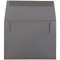 JAM Paper A2 Invitation Envelopes, 4.375 x 5.75, Dark Grey, 25/Pack (36396432)