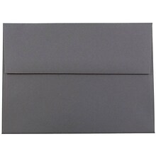 JAM Paper A6 Invitation Envelopes, 4.75 x 6.5, Dark Grey, 50/Pack (36396433I)