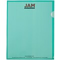 JAM Paper® Plastic Sleeves, 9 x 12, Green, 12/Pack (226325846)