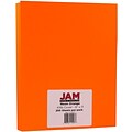 JAM Paper® Neon Cardstock, 8.5 x 11, 43lb Fluorescent Orange, 250/ream (05733973B)