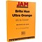 JAM Paper 65 lb. Cardstock Paper, 8.5 x 11, Ultra Orange, 250 Sheets/Ream (151027B)