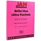 JAM Paper 65 lb. Cardstock Paper, 8.5" x 11", Ultra Fuchsia Pink, 250 Sheets/Ream (184851B)
