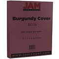 JAM Paper® Matte Cardstock, 8.5 x 11, 80lb Burgundy, 250/ream (36395837B)