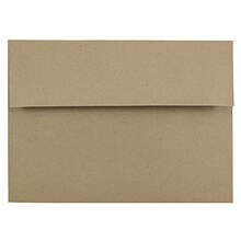 JAM PAPER A7 Premium Invitation Envelopes, 5 1/4 x 7 1/4, Kraft, 50/Pack (LEKR700I)
