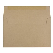 JAM Paper A10 Invitation Envelopes, 6 x 9.5, Brown Kraft Paper Bag, 50/Pack (LEKR850I)