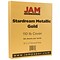 JAM Paper® Metallic Cardstock, 8.5 x 11, 110lb Stardream Metallic Gold, 50/pack (173SD8511GO285)