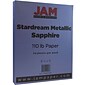 JAM Paper® Metallic Cardstock, 8.5 x 11, 110lb Stardream Metallic Sapphire Blue, 50/pack (173SD8511SI285)