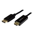 StarTech.com® DP2HDMM3MB 3 m DisplayPort to HDMI Adapter Cable, Black