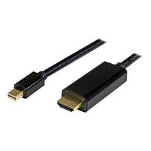 StarTech.com® MDP2HDMM3MB 3 m Mini DisplayPort to HDMI Adapter Cable, Black