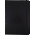 JAM Paper Hardcover Notebook with Elastic, Medium Journal, 5 x 7, Black, 100 Lined Sheets, Sold Indi