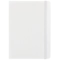 JAM Paper® Hardcover Lined Notebook with Elastic Closure, Medium, 5 x 7 Journal, White, Sold Individually (340526605)