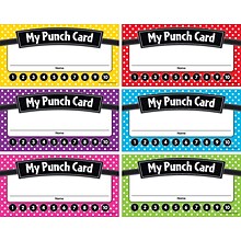 Teacher Created Resources Polka Dots Punch Cards, Pack of 60 (TCR5608)