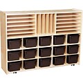 Contender™ 33.88H x 46.75W x 12D Multi-Storage on Casters with Brown Trays (C14002F-C5)