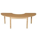Wood Designs HPL Tables 22D x 64W Half Circle Table 20H Hardwood Legs (HPL2264HCRC20)