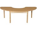 Wood Designs HPL Tables 24D x 76W Half Circle Table 24H Hardwood Legs (HPL2476HCRC24)