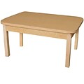 Wood Designs HPL Tables 24D x 48W Rectangle Table 18H Hardwood Legs (HPL244818)