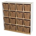 Wood Designs 49H x 48W x 15D Big Cubby White Storage with 16 Baskets (50916WHT-719)