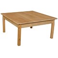 Wood Designs 36 Square Birch Hardwood Tables 16H Hardwood Legs (83716)