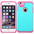 Insten Slim Hybrid Dual Layer Shockproof Case for iPhone 6s Plus / 6 Plus 5.5 - Teal/Hot Pink (2162329)