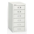 Bisley® 6 Drawer Steel Desktop Multidrawer Cabinet, White