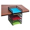 Safco Onyx Stackable Horizontal Hanging Desk Storage, Black Mesh (3240BL)