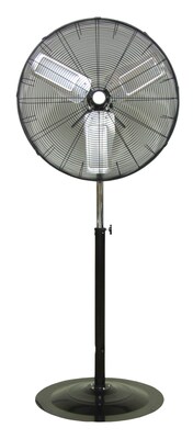 TPI Commercial 24 Pedestal Mount Fan, 3-Speed, Black/Gray/Silver (CACU24P)