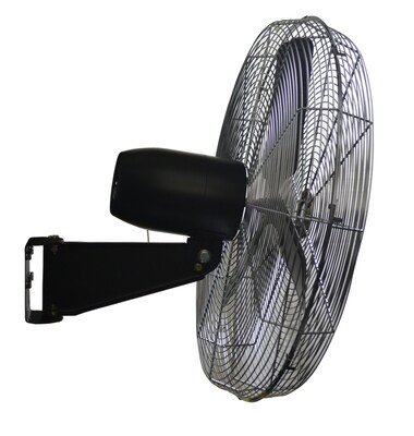 TPI Commercial 30 Wall Mount Fan, 3-Speed, Gray/Silver (CACU30W)