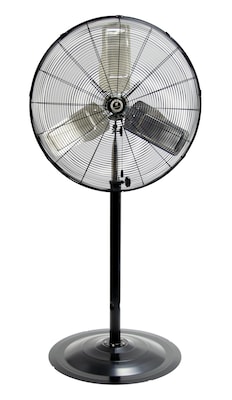 TPI Commercial 30 Pedestal Fan, 3-Speed, Black/Gray/Silver (CACU30P)