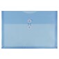 JAM Paper® Plastic Envelopes with Button and String Tie Closure, Legal Booklet, 9.75 x 14.5, Blue Poly, 12/pack (219B1BU)
