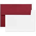 JAM Paper® Blank Greeting Cards Set, A2 Size, 4.375 x 5.75, Dark Red, 25/Pack (304624610)