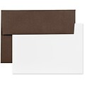 JAM Paper® Blank Greeting Cards Set, A2 Size, 4.375 x 5.75, Chocolate Brown Recycled, 25/Pack (304624594)