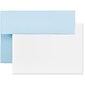 JAM Paper® Blank Greeting Cards Set, A7 Size, 5.25 x 7.25, Baby Blue, 25/Pack (304624580)