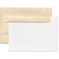 JAM Paper® Blank Greeting Cards Set, A7 Size, 5.25 x 7.25, Parchment Natural Recycled, 25/Pack (3046