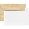 JAM Paper® Blank Greeting Cards Set, A2 Size, 4.375 x 5.75, Parchment Brown Recycled, 25/Pack (304624550)