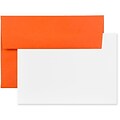 JAM Paper® Blank Greeting Cards Set, A6 Size, 4.75 x 6.5, Orange Recycled, 25/Pack (304624520)