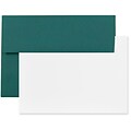 JAM Paper® Blank Greeting Cards Set, A7 Size, 5.25 x 7.25, Teal, 25/Pack (304624624)