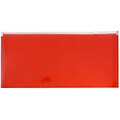 JAM Paper® #10 Plastic Envelopes with Zip Closure, 5 x 10, Red Poly, 12/pack (921Z1RE)