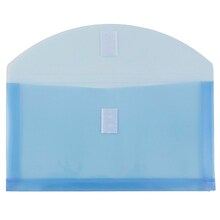 JAM Plastic Envelopes with Hook & Loop Closure, #10 Booklet Wallet, 5.25 x 10 with 1 Inch Expansion,