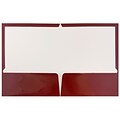 JAM Paper Glossy 2-Pocket Portfolio Folder, Maroon Burgundy, 6/Pack (V0312403D)