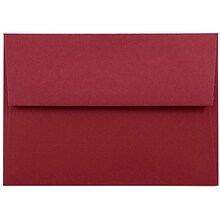 JAM Paper® Blank Greeting Cards Set, A6 Size, 4.75 x 6.5, Dark Red, 25/Pack (304624611)