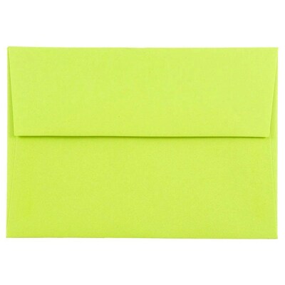 JAM Paper® Blank Greeting Cards Set, A6 Size, 4.75 x 6.5, Ultra Lime Green, 25/Pack (304624515)