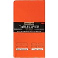 JAM Paper® Paper Table Cover with Plastic Lining, Orange Tablecloth, Sold Individually (291323334)