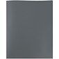 JAM Paper Plastic POP 2-Pocket Portfolio Folder, Gray, 6/Pack (382Egyd)