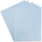 JAM Paper® Laminated Two-Pocket Glossy Presentation Folders, Baby Blue, 6/Pack (31225346U)