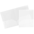 JAM Paper POP 2-Pocket Plastic Presentation Folder, Clear, 6/Pack (382ECLDD)