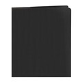 Smead® Lockit™ Two-Pocket Folders, Black, 9 3/4W x 11 1/2H, 25/Pk
