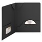 Smead® Lockit™ Two-Pocket Folders, Black, 9 3/4"W x 11 1/2"H, 25/Pk