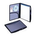 Smead® Poly Pro Series II Deluxe Padfolios, Black/Blue