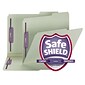 Smead SafeSHIELD® Recycled Heavy Duty Pressboard Classification Folder, 1" Expansion, Letter Size, Gray/Green, 25/Box (14980)